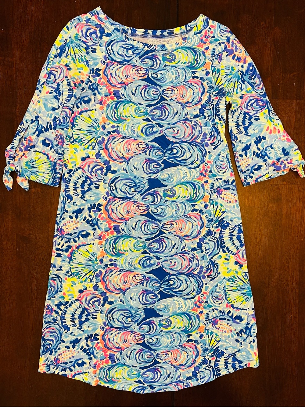 Lilly Pulitzer Multicolor Blue Pink Yellow Floral-Abstract Top